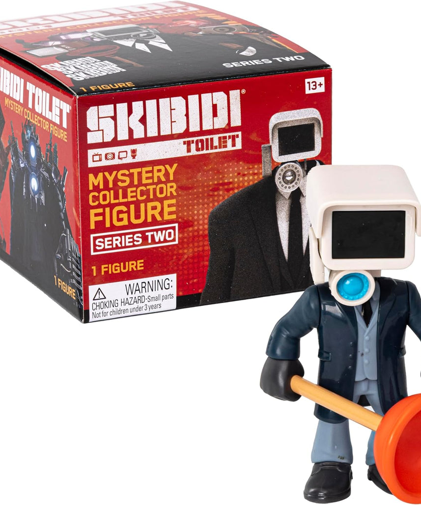 Skibidi Toilet Mystery Figure Series 2 Blind Box, Official Collectible Action Figure, Assorted Characters, Surprise Unboxing Toy for Kids 13+