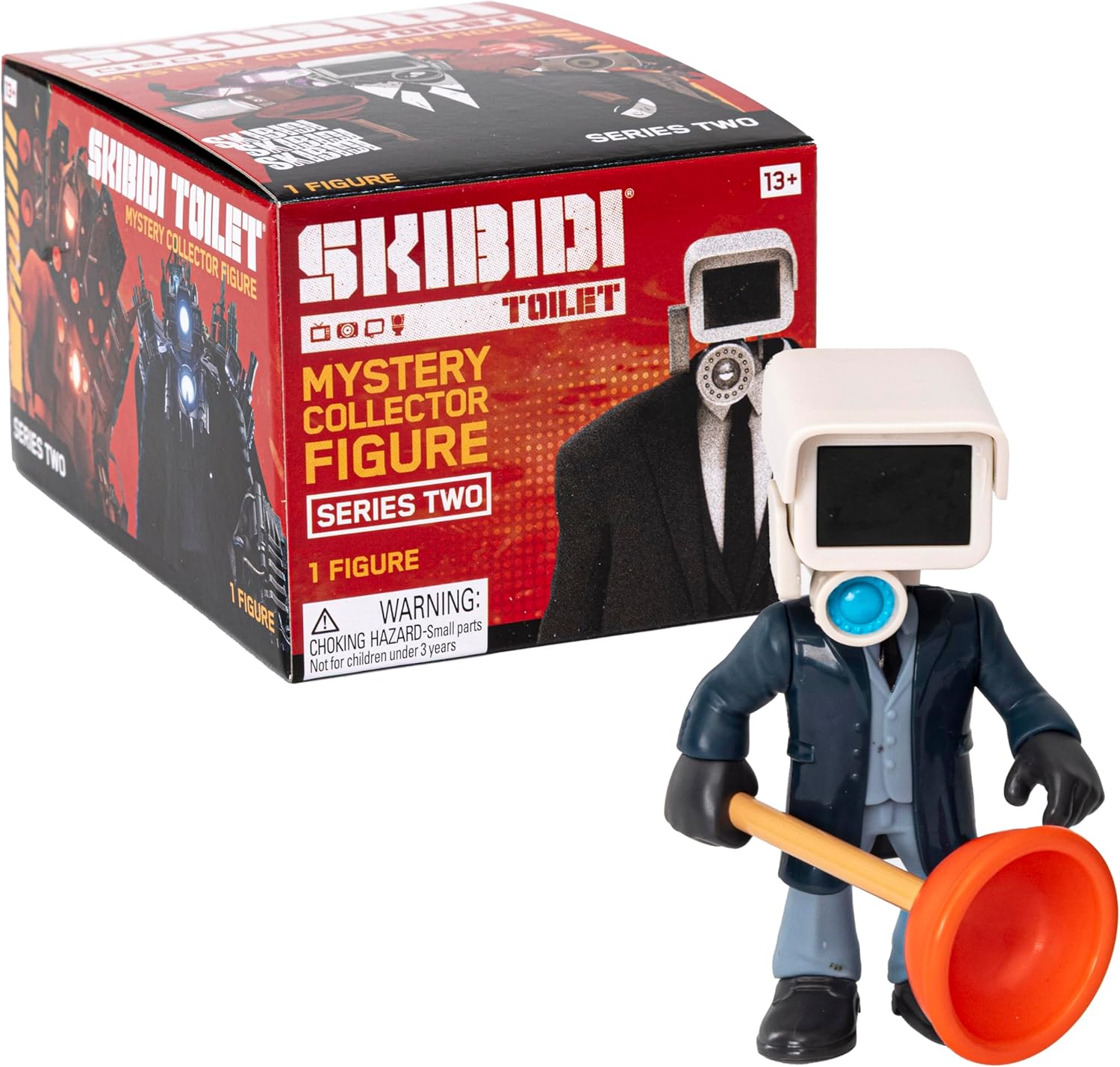 Skibidi Toilet Mystery Figure Series 2 Blind Box, Official Collectible Action Figure, Assorted Characters, Surprise Unboxing Toy for Kids 13+
