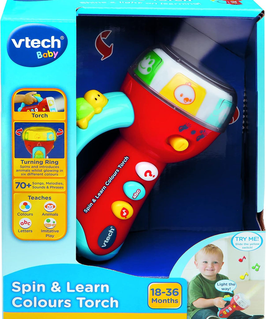 VTech Baby 185903 Spin and Learn Colours Torch - Multi-Color