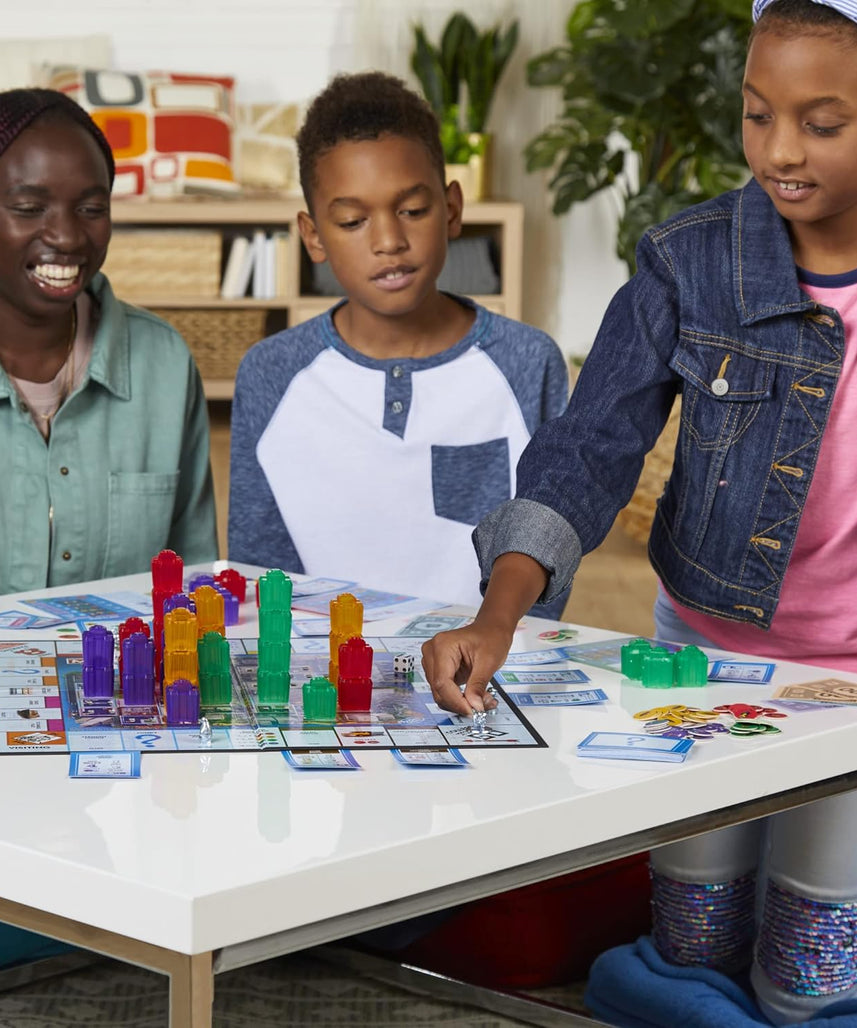 Monopoly Builder Board Game by Hasbro, Strategy Family Game for Kids and Adults, Stack Buildings, Collect Points, Fun Competitive Gameplay, Ages 8+