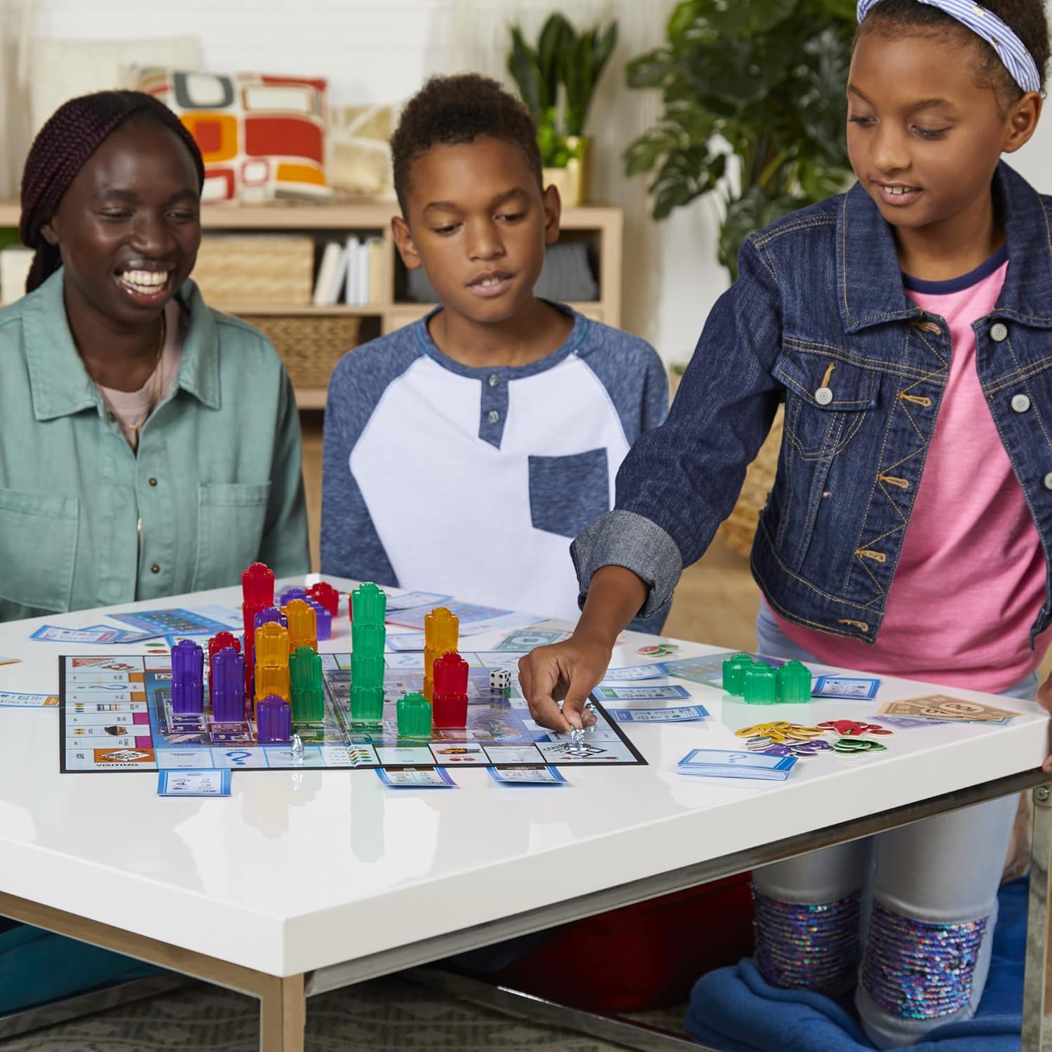 Monopoly Builder Board Game by Hasbro, Strategy Family Game for Kids and Adults, Stack Buildings, Collect Points, Fun Competitive Gameplay, Ages 8+