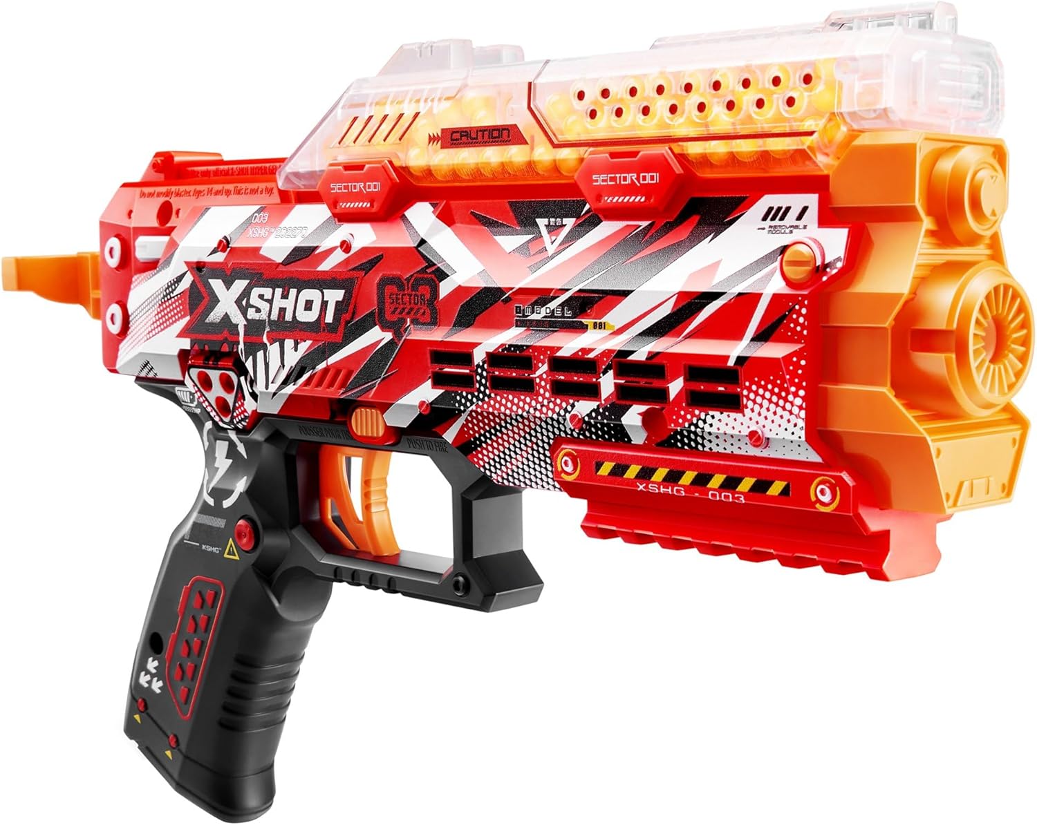 مسدس إكس شوت هايبر جل سيريز ١، ٣٠٠٠ جيليت، مسدس رغوة، زجاجة رذاذ، للأطفال والكبار، تنسيق حركة اليد والعين، ألعاب فيديو وألعاب خارجية، لا يحتاج إلى بطاريات
