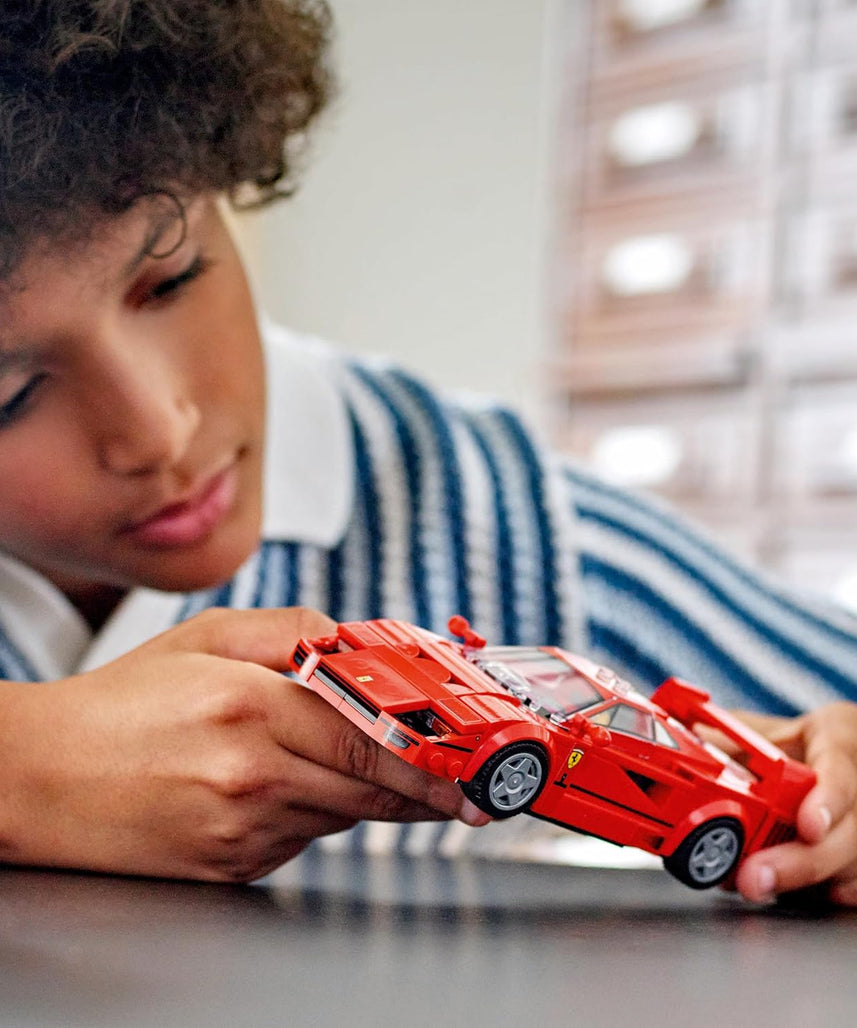 LEGO Speed Champions Ferrari F40 Supercar Buildable Vehicle, Toy Model Car for 9 Plus Year Old Boys and Girls, with Driver Minifigure, Kids' Bedroom Decoration, Gift Idea 76934