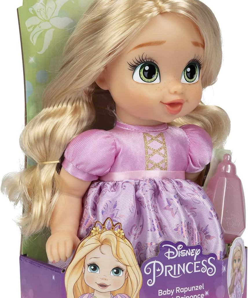Disney Princess Rapunzel Baby Doll with Baby Bottle & Tiara