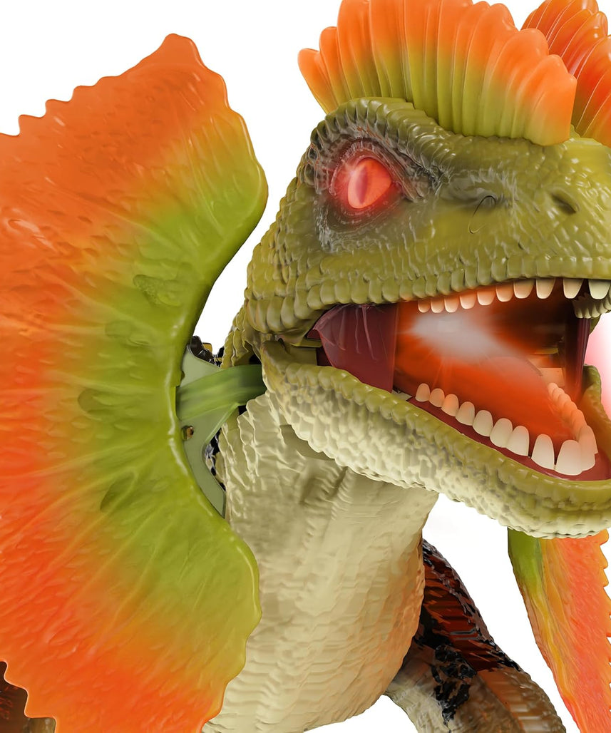 Terra by Battat RC Dilophosaurus, Remote Control Walking Dinosaur Toy with Lights and Sounds, Action Mode, 30.5 cm, Ages 5+