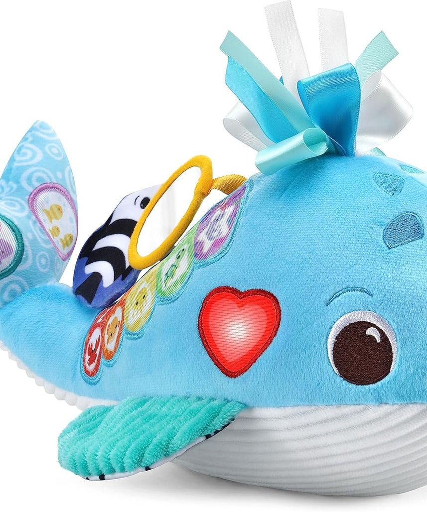 VTech Baby Snuggly Sounds Whale Interactive Sensory Toy with Lights Music and Textures for Infants 3 Months and Up
