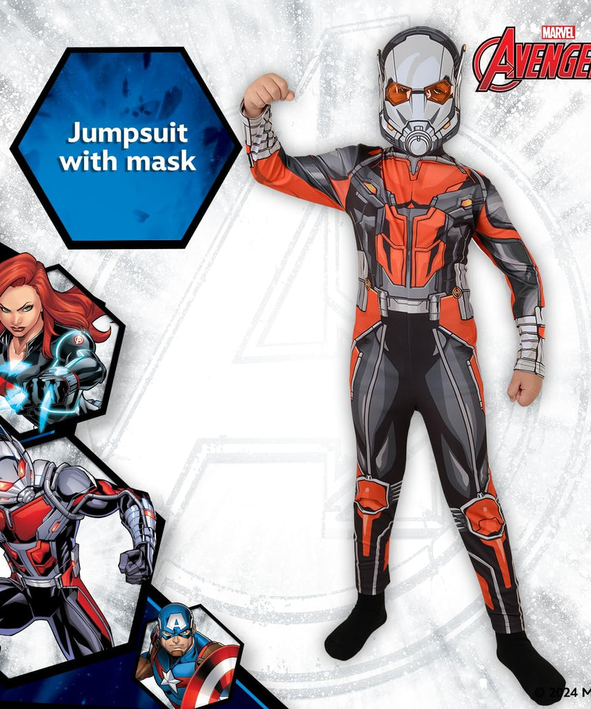 Party Centre Marvel Ant-Man Classic Costume, Superhero Cosplay Costume for Kids, Small