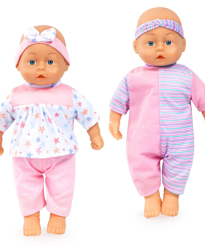 Bayer First Words Baby Doll 40cm with 24 Sounds, Soft Cuddly Talking Baby Doll Toy, Battery Operated Role Play Doll for Toddlers, 10M+ Months