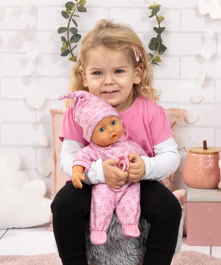 Bayer Design 93824CO Interactive Baby Doll Talking Soft Body Dummy Bottle 38 cm