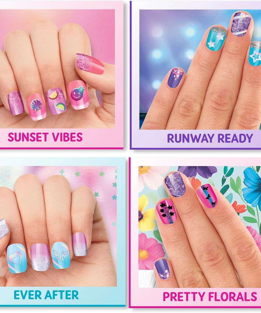 Shimmer N Sparkle Nail Art Studio 360° Spin Workstation with Dryer, Polishes, Stickers & Storage Drawers, Complete Nail Design Kit for Kids Ages 8+