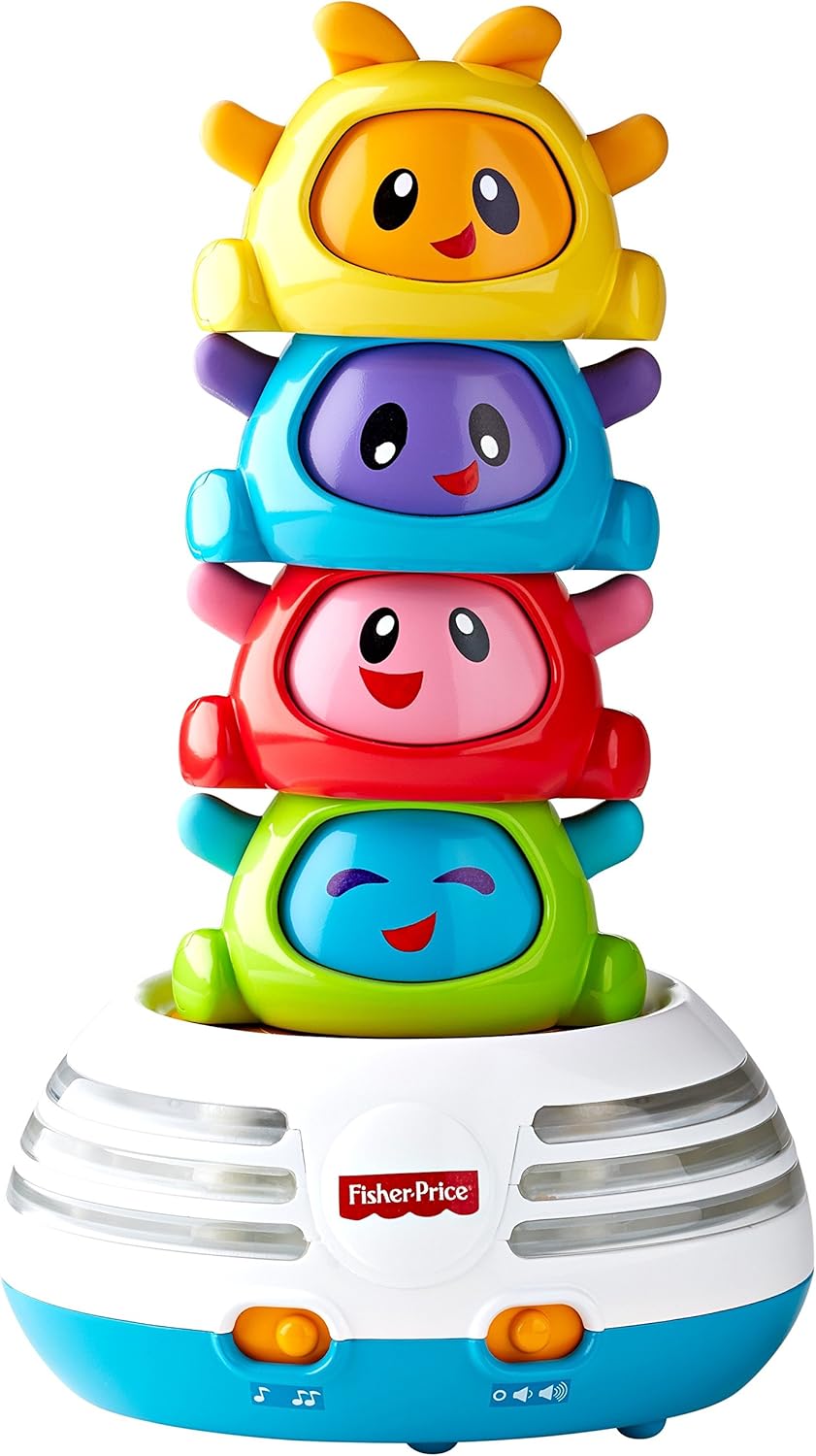 Fisher-Price Bright Beats Build A Beat Stacker Musical Learning Toy for Babies 6+ Months