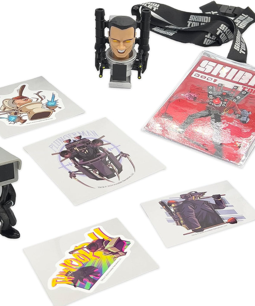 SKIBIDI TOILET Mystery Set, Collectible Action Figure Toy for Boys and Girls 13+, Spring-Loaded Pop-Up Head, Try-Me Flushing Sound, Interactive Surprise Figures, Tabletop Fun