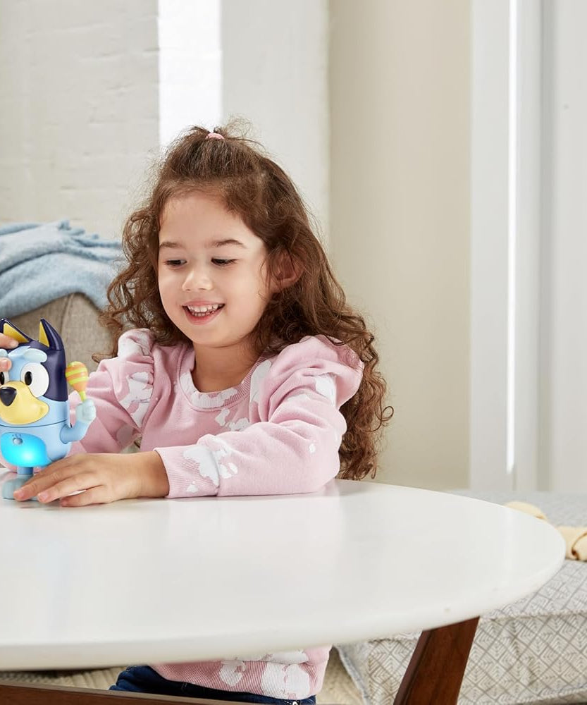 VTech Shake It Bluey Interactive Toddler Toy with Music, Sounds and Phrases from TV Show, Educational Play, Follow Me Memory Game, Motor Skill Development, Learning Toy, Ideal Gift for Kids Ages 3-5, Blue