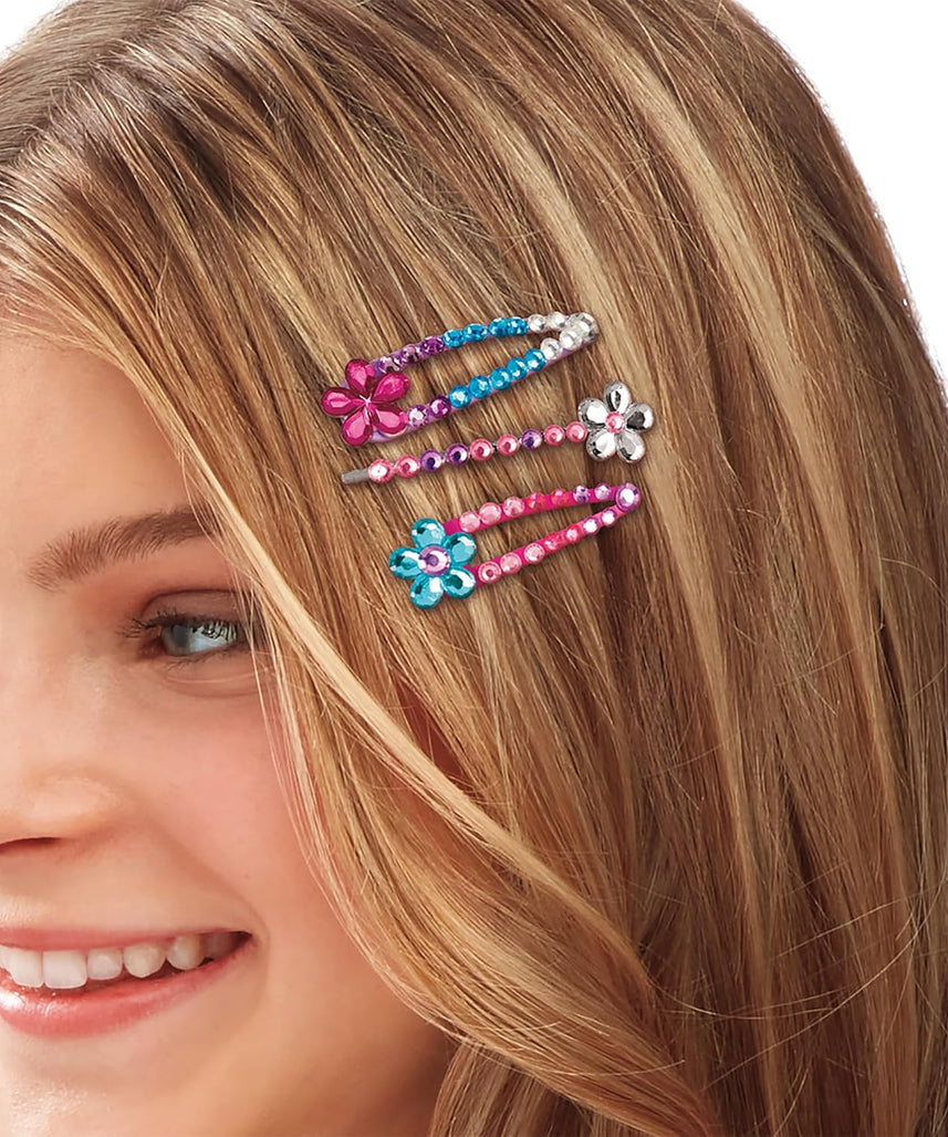 Shimmer N Sparkle Sparkling Headbands & Hair Charms Craft Kit, DIY Beaded Headband Making Kit, Make 10 Glam Designs, Fun Playset for Girls, Includes Gems, Beads, Barrettes & Pins, Age 6+ Year -65595