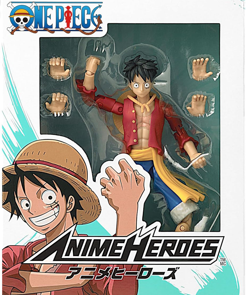 Bandai Anime Heroes One Piece Monkey D Luffy Renewal Version 6.5 Inch Action Figure Anime Collectible Toy for Kids and Fans