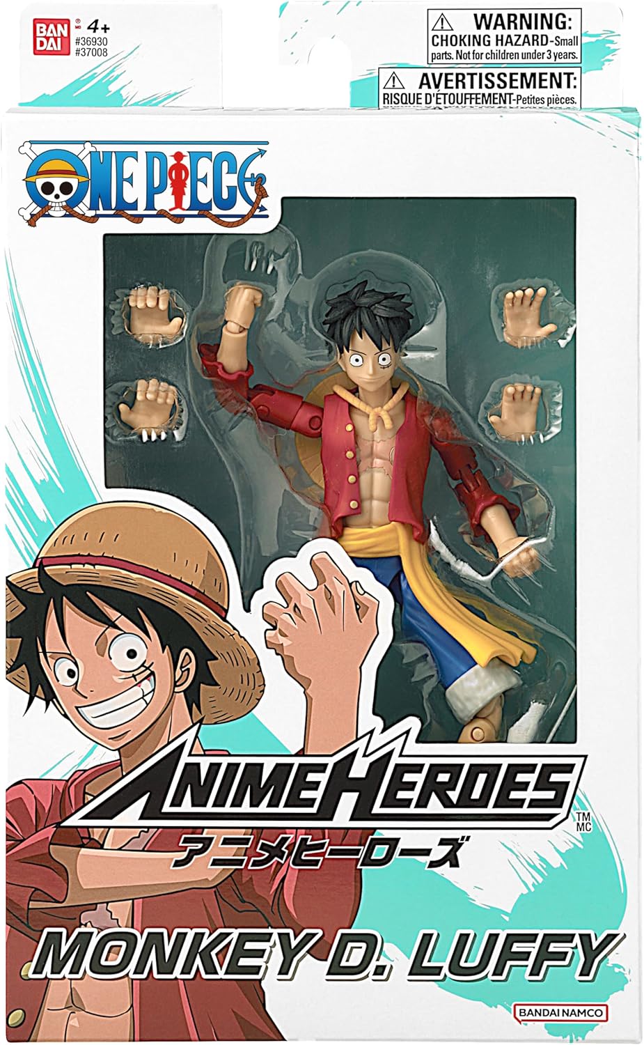 Bandai Anime Heroes One Piece Monkey D Luffy Renewal Version 6.5 Inch Action Figure Anime Collectible Toy for Kids and Fans