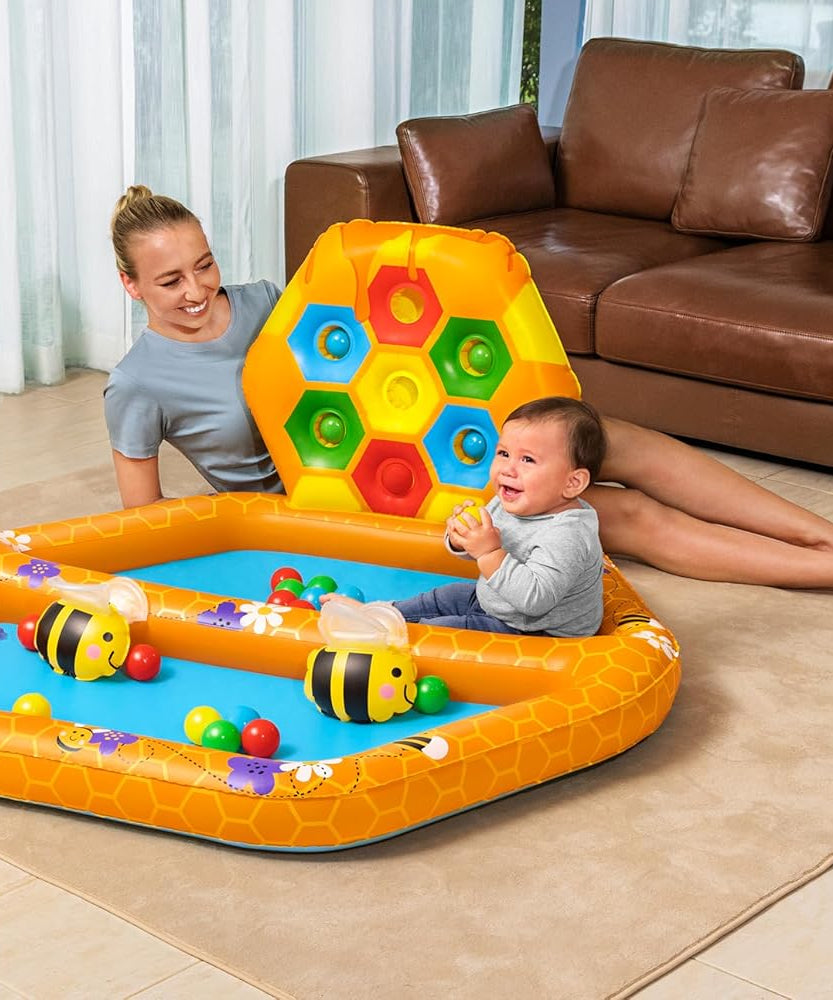 Bestway Lil' Beehive Paddling Pool & Ball Pit, 127 x 119 x 61 cm