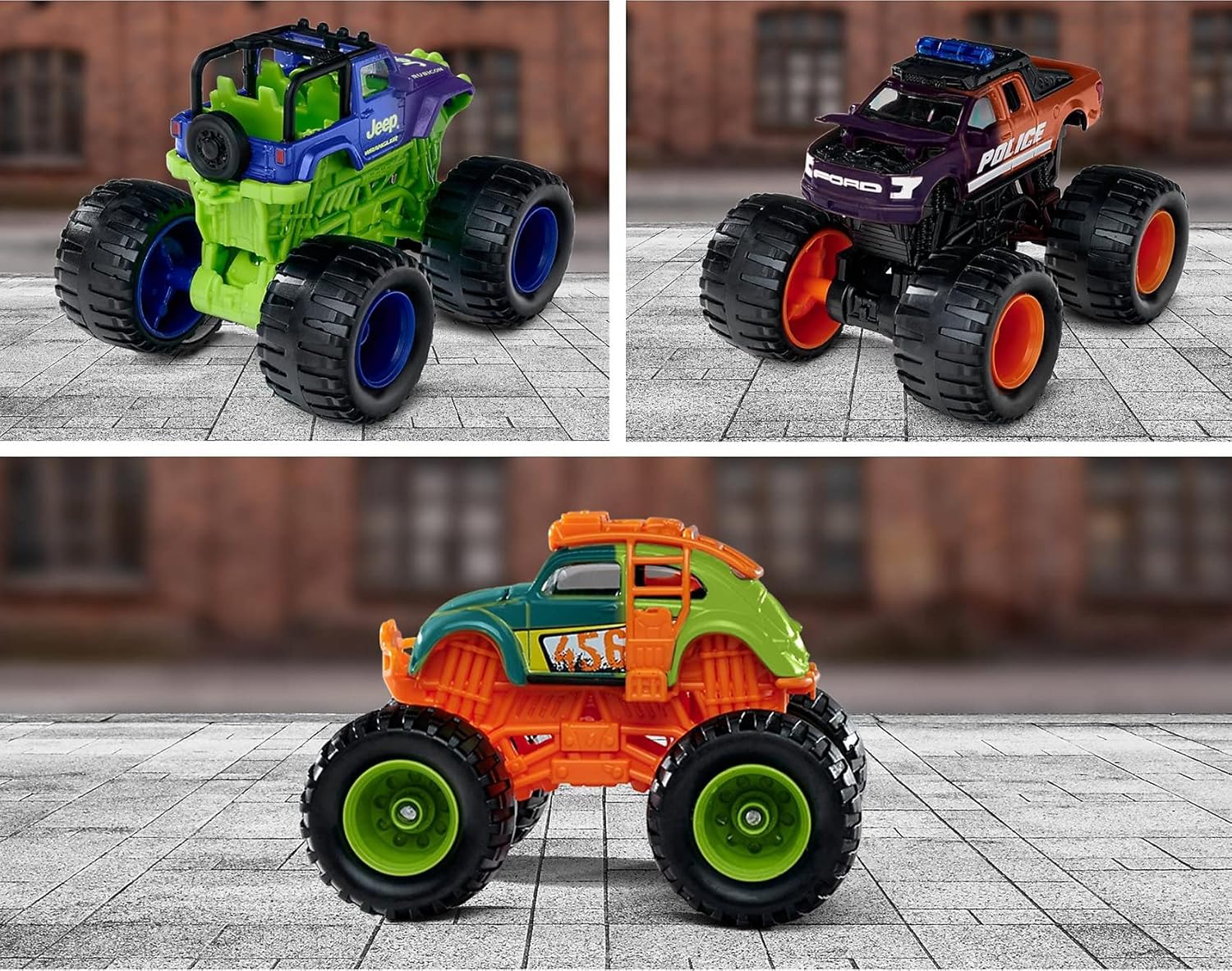 Majorette Monster Rockerz Colour Changers – 1 Random Monster Truck, Magic Colour Changing Paint, Rubber Tyres, 1:64 Scale, Ages 3+