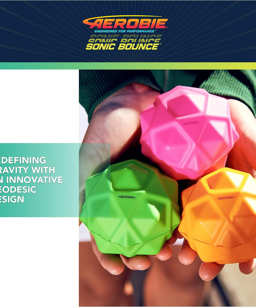 مجموعة Aerobie Sonic Bounce Pro من 3 قطع، لعبة أقراص طائرة خارجية، لعبة رياضية للأطفال والكبار، مصنوعة من البلاستيك المتين، مناسبة للأطفال من سن 8 سنوات فما فوق، مناسبة للعب النشط والمرح في الفناء الخلفي