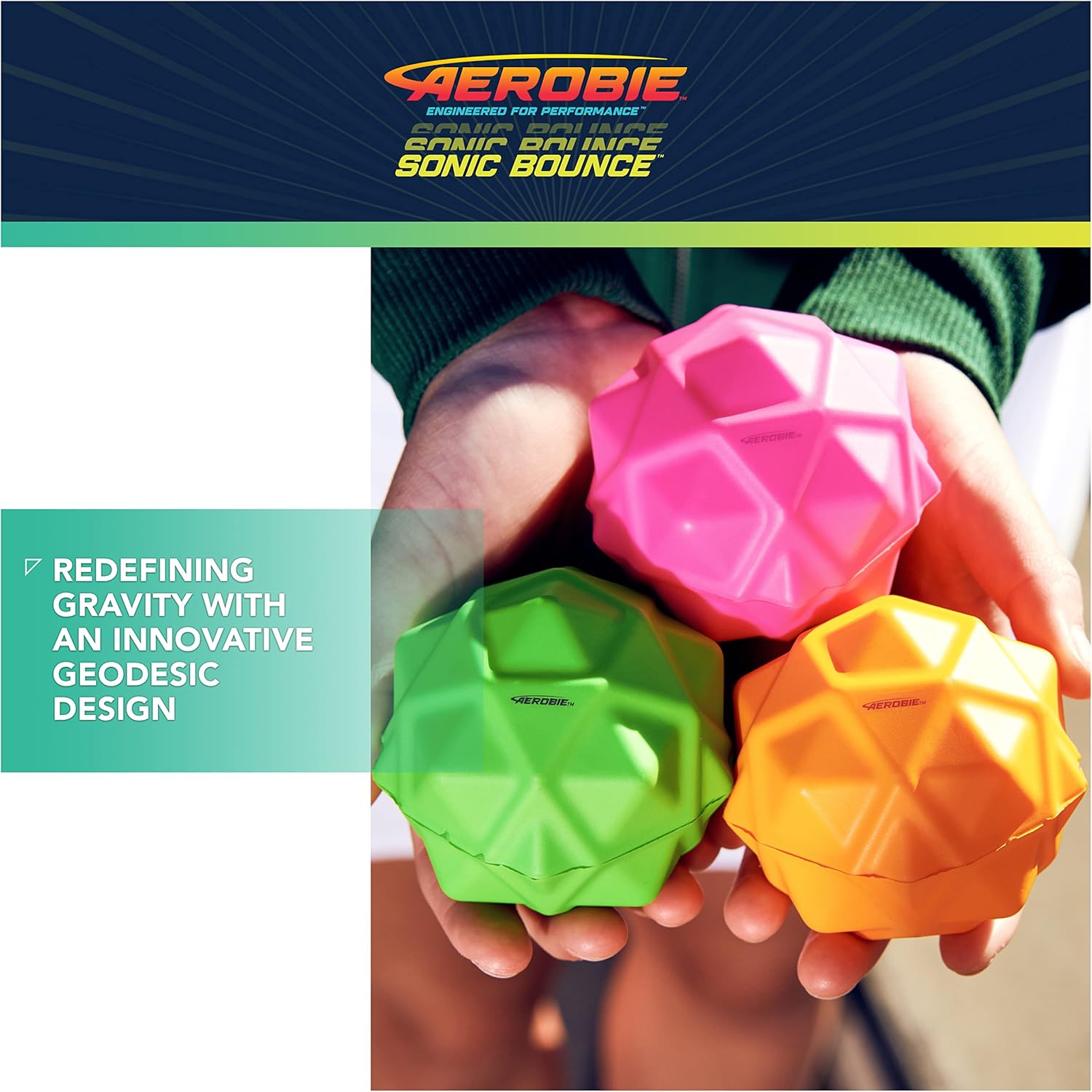 مجموعة Aerobie Sonic Bounce Pro من 3 قطع، لعبة أقراص طائرة خارجية، لعبة رياضية للأطفال والكبار، مصنوعة من البلاستيك المتين، مناسبة للأطفال من سن 8 سنوات فما فوق، مناسبة للعب النشط والمرح في الفناء الخلفي