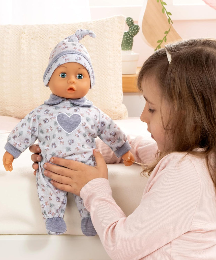 Bayer Design 93824CP Interactive Baby Doll Talking Soft Body Dummy Bottle 38cm