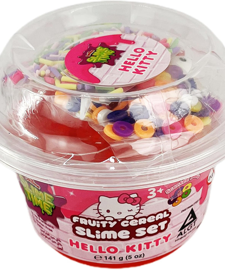 SlimeTime Hello Kitty Single Can - Fruity Cereal Slime for Girls and Boys With Various Slime Add-ins,Stress Relief Toy for Kids, Education,School,Party Favor,Gift for Birthday & Christmas