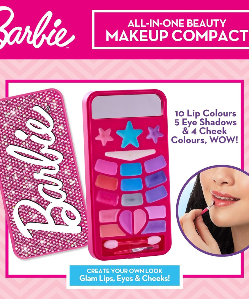 Barbie Call Me Pretty Beauty Compact Makeup Playset for Kids Ages 8 and Up