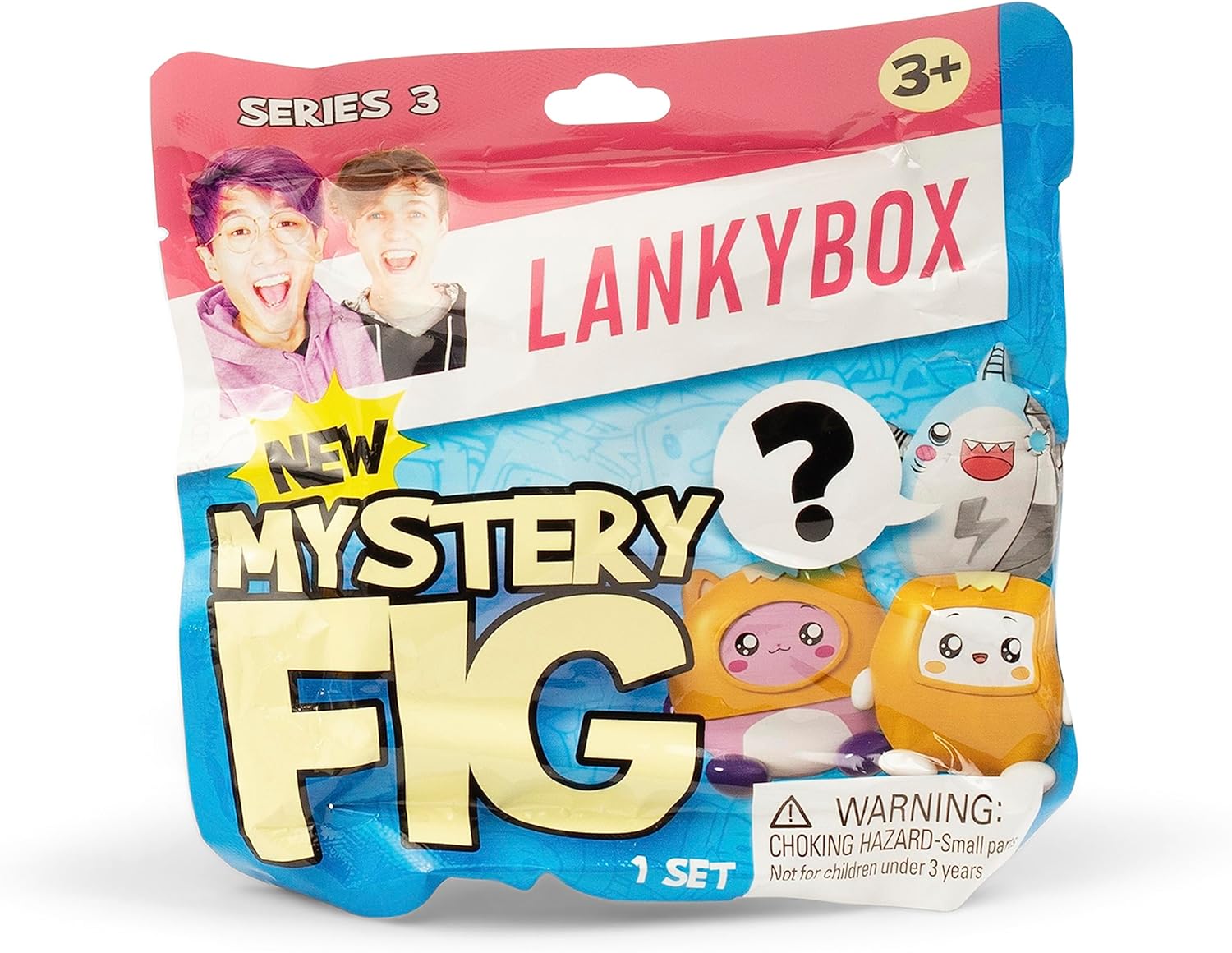 LankyBox Mini Mystery Figures Party Pack, Series 3, 24 Collectible Blind Box Mini Figures, Glow-in-the-Dark Editions, Officially Licensed LankyBox Merch