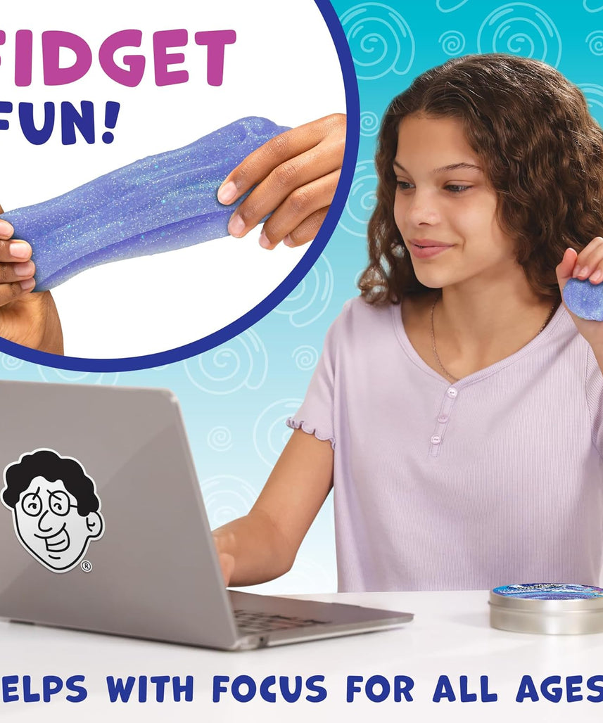 Crazy Aaron’s Pegasus Thinking Putty, Glow in The Dark Purple Glitter Sensory Putty in 4” Tin, Non-Toxic Stretchy Creative Fidget Toy for Kids & Adults Ages 3+