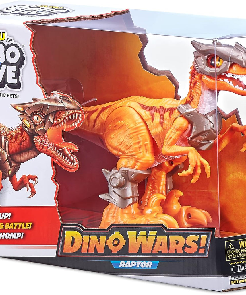 زورو روبو ألايف، سلسلة حروب الديناصورات الأولى، لعبة ديناصور رابتور، 23 سم، ديناصور آلي تفاعلي، حركات واقعية، فكين زئيريين ومُقاطعين، لعبة أطفال متينة، 3 سنوات فأكثر