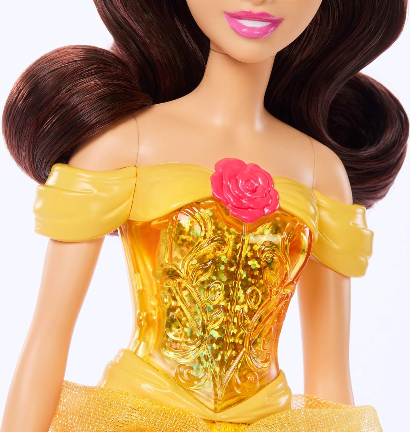 Disney Princess Belle Doll, Posable Fashion Doll with Brushable Hair and Accessories, Ages 3+