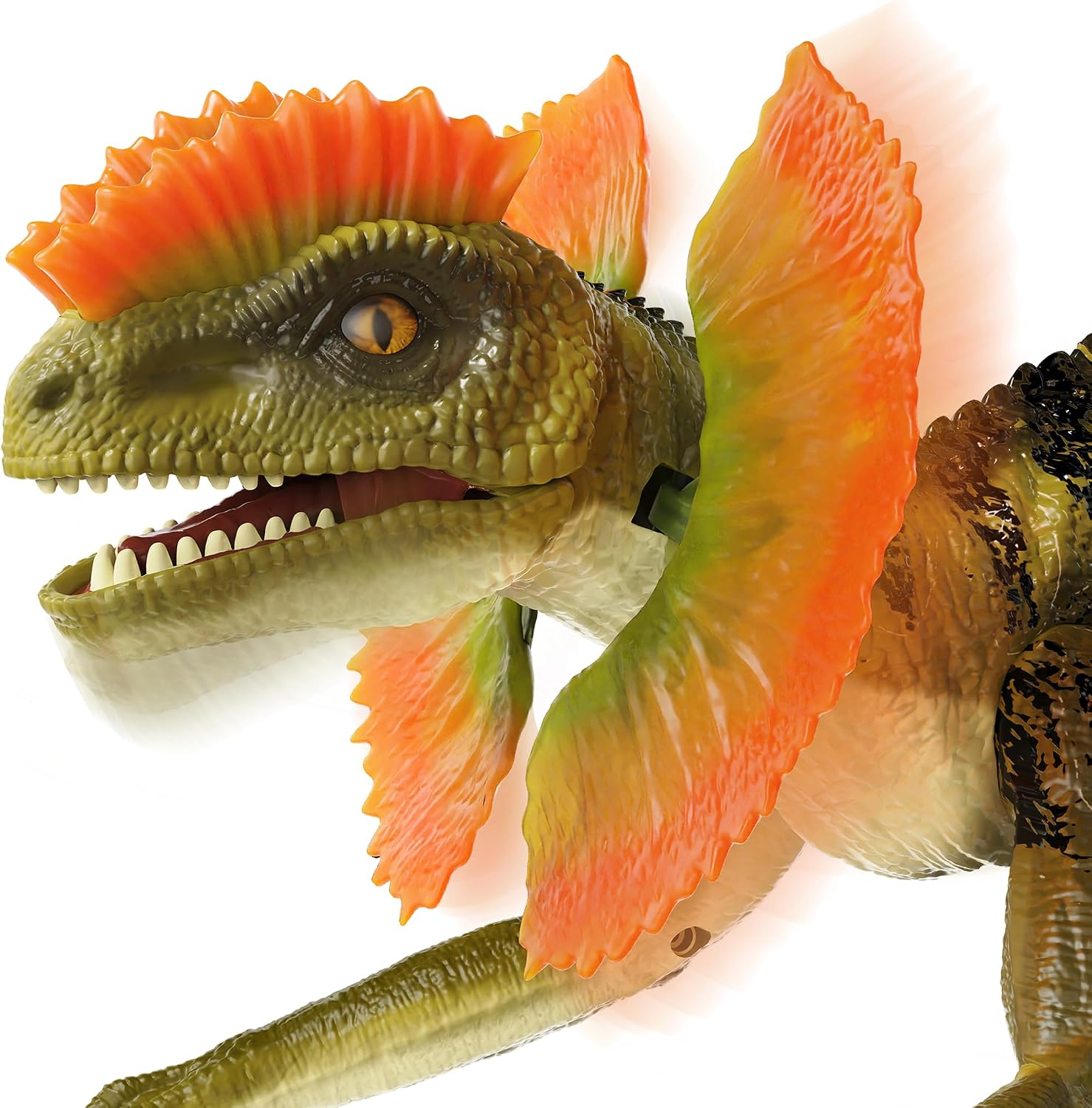 Terra by Battat RC Dilophosaurus, Remote Control Walking Dinosaur Toy with Lights and Sounds, Action Mode, 30.5 cm, Ages 5+