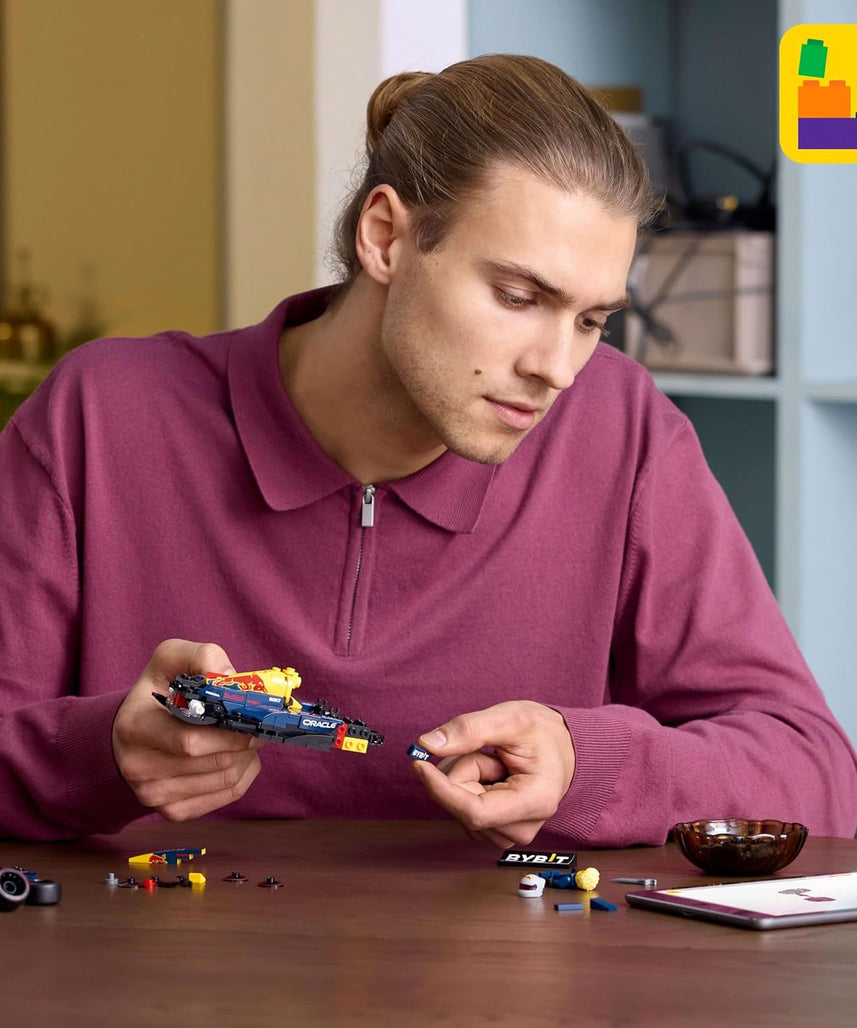 LEGO Speed Champions Oracle Red Bull Racing RB20 F1 Race Car Model with a Collectible Formula 1 Driver Minifigure - Display Set for Adult Motorsport & Racing Fans - Ramadan Gift Idea - 77243