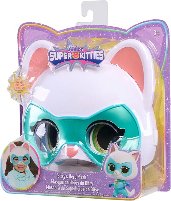 Just Play Disney Junior SuperKitties Hero Mask, Bitsy, Lights & Sounds Role-Play Mask for Kids Ages 3+