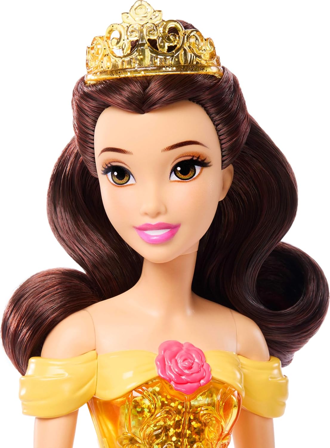 Disney Princess Belle Doll, Posable Fashion Doll with Brushable Hair and Accessories, Ages 3+