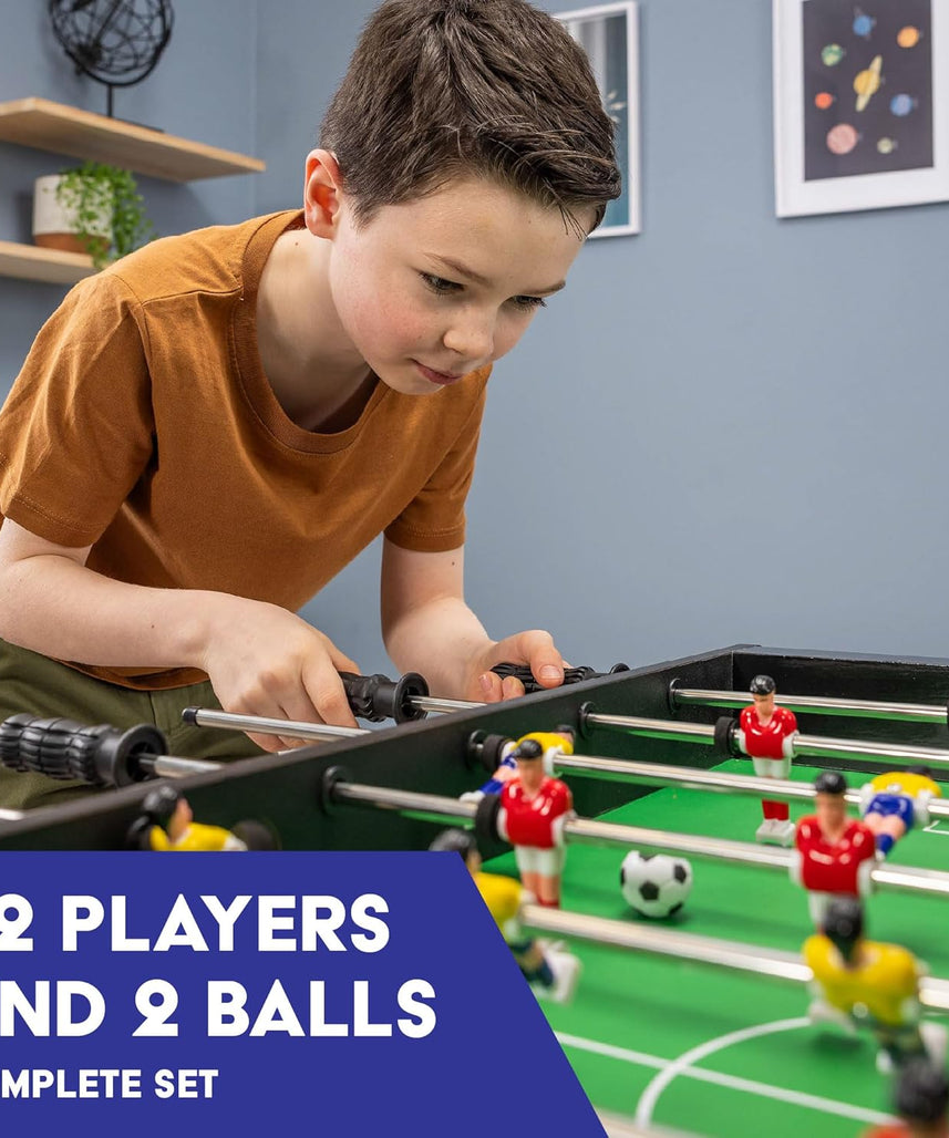 Powerplay 3ft Folding Football Table Game, Mini Table Football for Kids and Adults, Compact Foosball Table, Portable Design with Easy Storage, Indoor Game Table for Boys and Girls 5 Years+