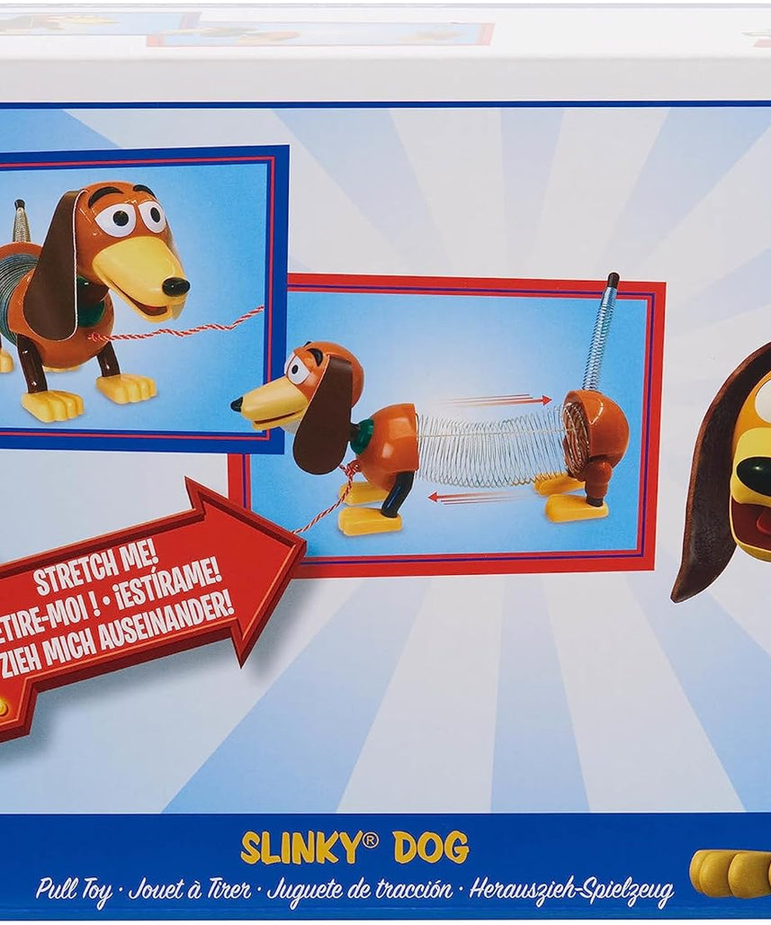 Just Play Disney Pixar Toy Story Slinky Dog Pull Toy, Classic Walking Spring Dog with Stretchable Body and Pull Leash for Toddlers, Ages 18+ Months