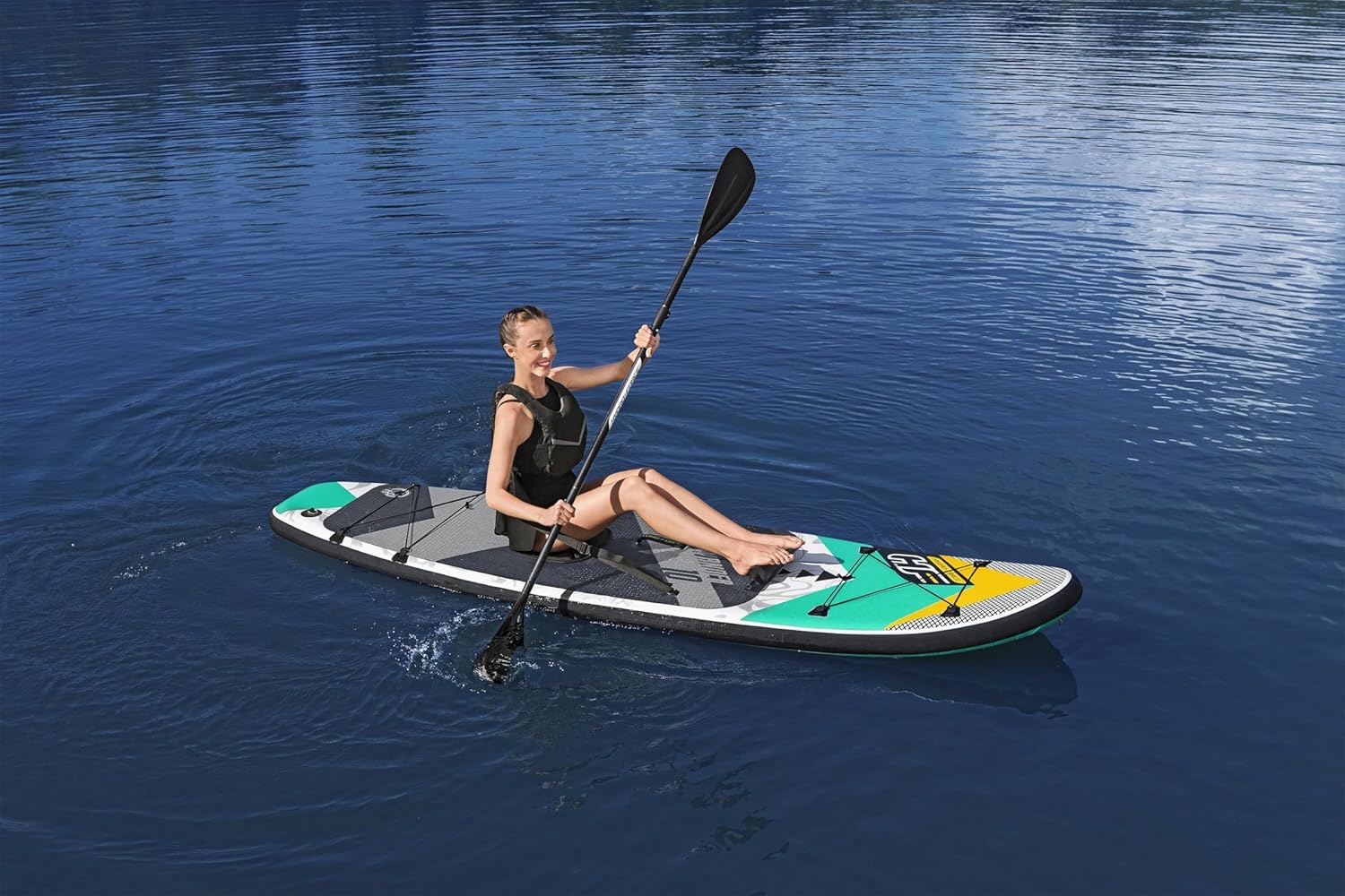 Bestway Hydro-Force Aqua Wander Convertible Stand-Up Paddleboard Set with Paddle, Seat and Footrest – Adult 14+
