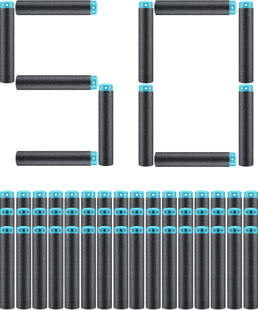 Zuru XSHOT Foam Dart Refill Pack of 50, Compatible with Nerf Blasters, Air Pocket Technology, Lightweight Durable Soft Bullet Ammunition for Boys, Age 8+