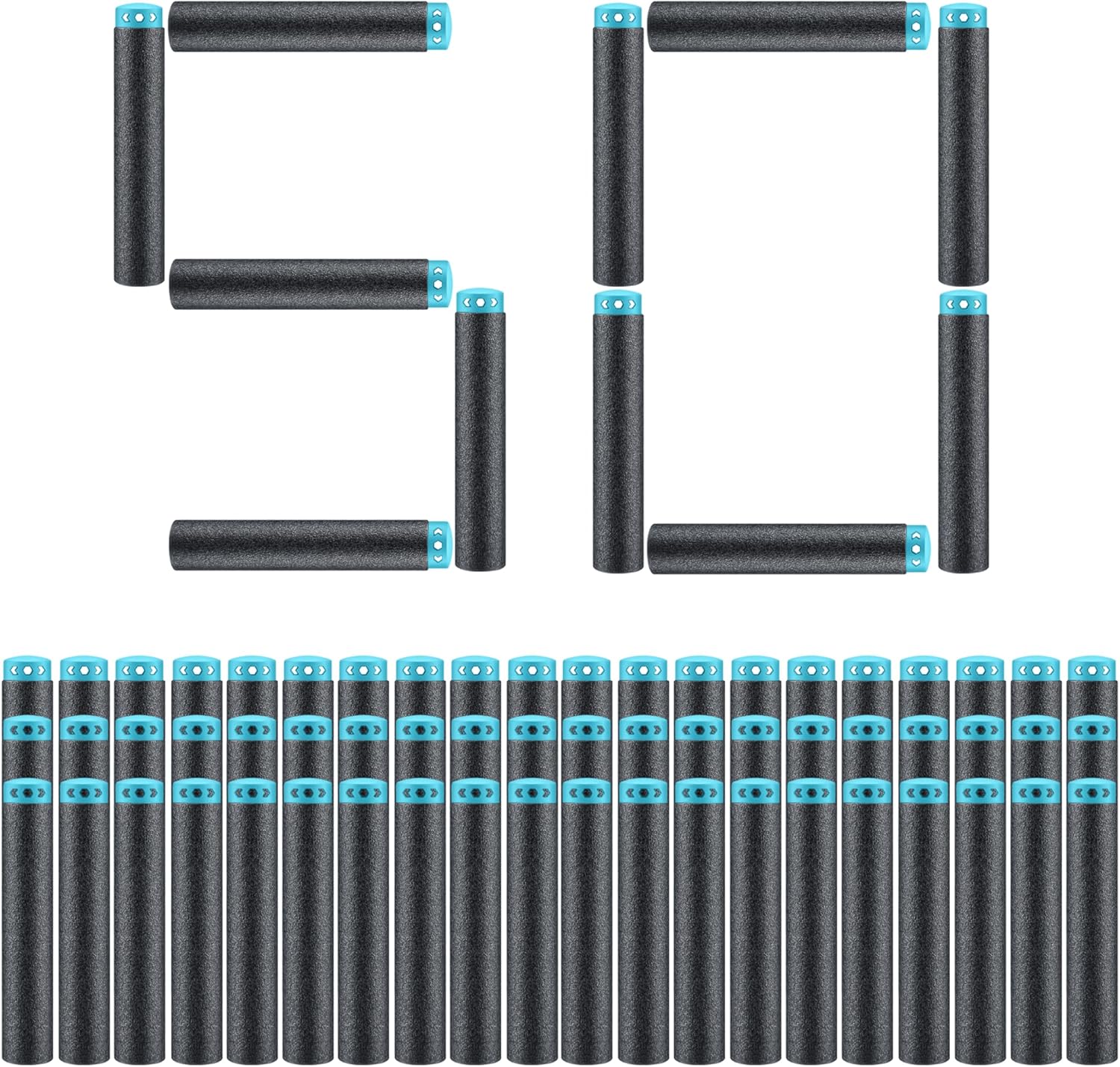 Zuru XSHOT Foam Dart Refill Pack of 50, Compatible with Nerf Blasters, Air Pocket Technology, Lightweight Durable Soft Bullet Ammunition for Boys, Age 8+