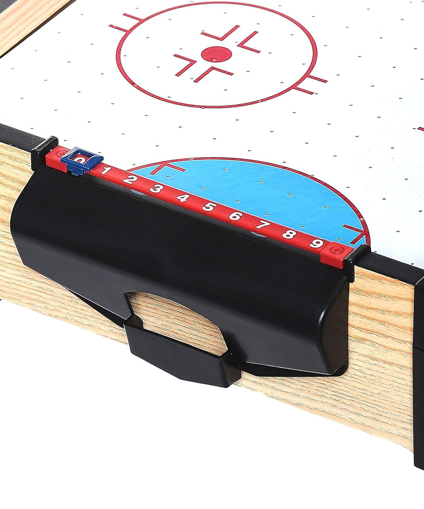 Ambassador 27 Inch Wood Tabletop Air Hockey Game with Legs for Kids 6+ Years, 2 Player Arcade Style Air Hockey Table