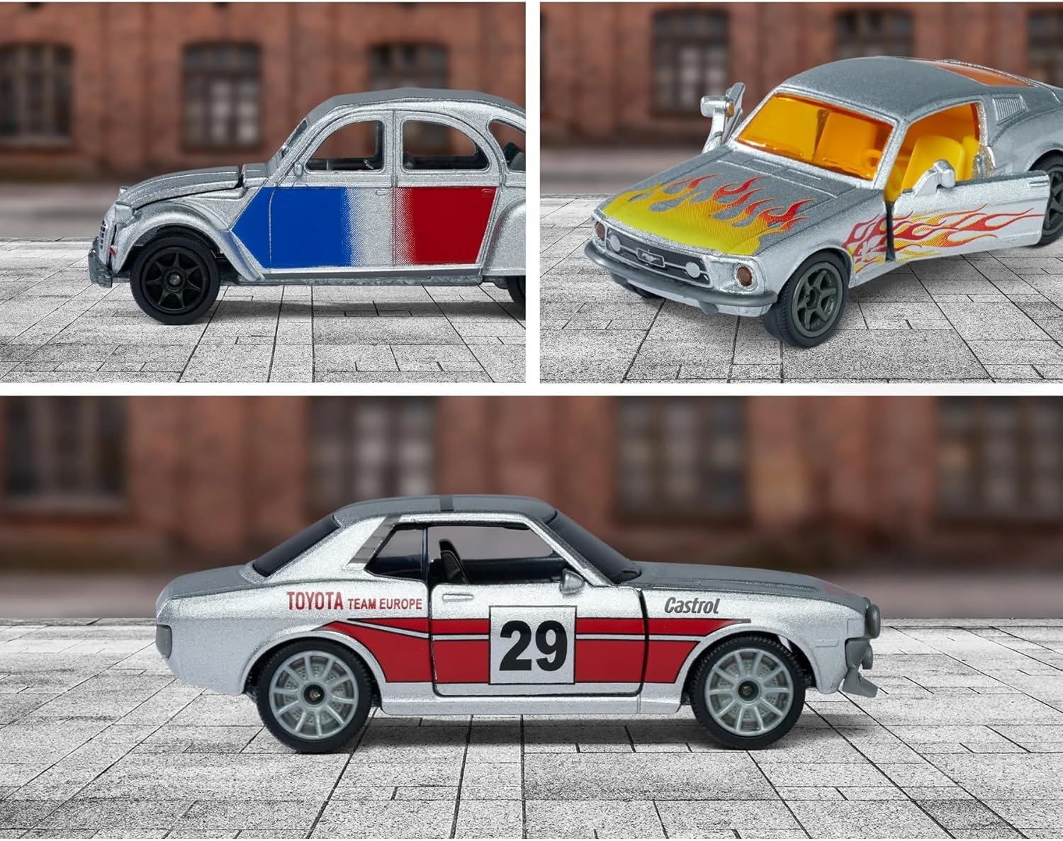 Majorette 1:64 Scale Die-Cast Metal Cars – 7.5 cm, 6 Random Licensed Models, Collector’s Set for Kids & Collectors Aged 3+