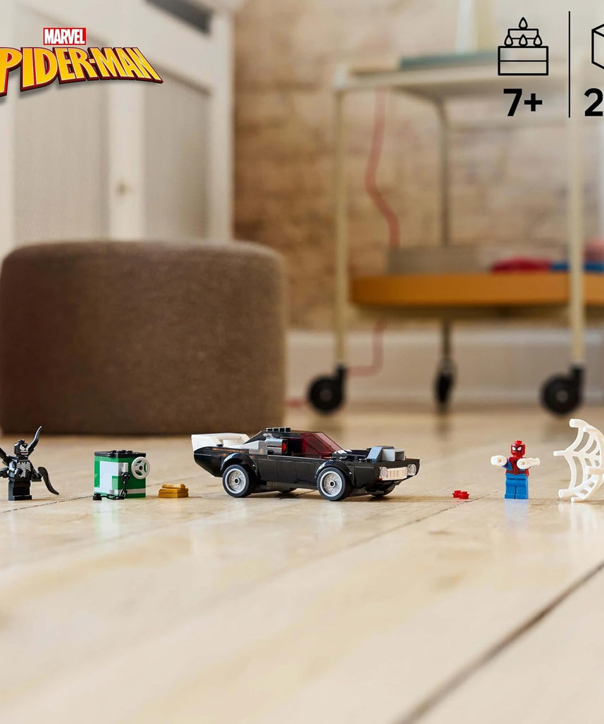 LEGO Marvel Spider-Man vs. Venom Muscle Car - Building Toy with 3 Super-Hero Minifigures for Imaginative Play - Gift for 7 Plus Year Old Boys & Girls 76309