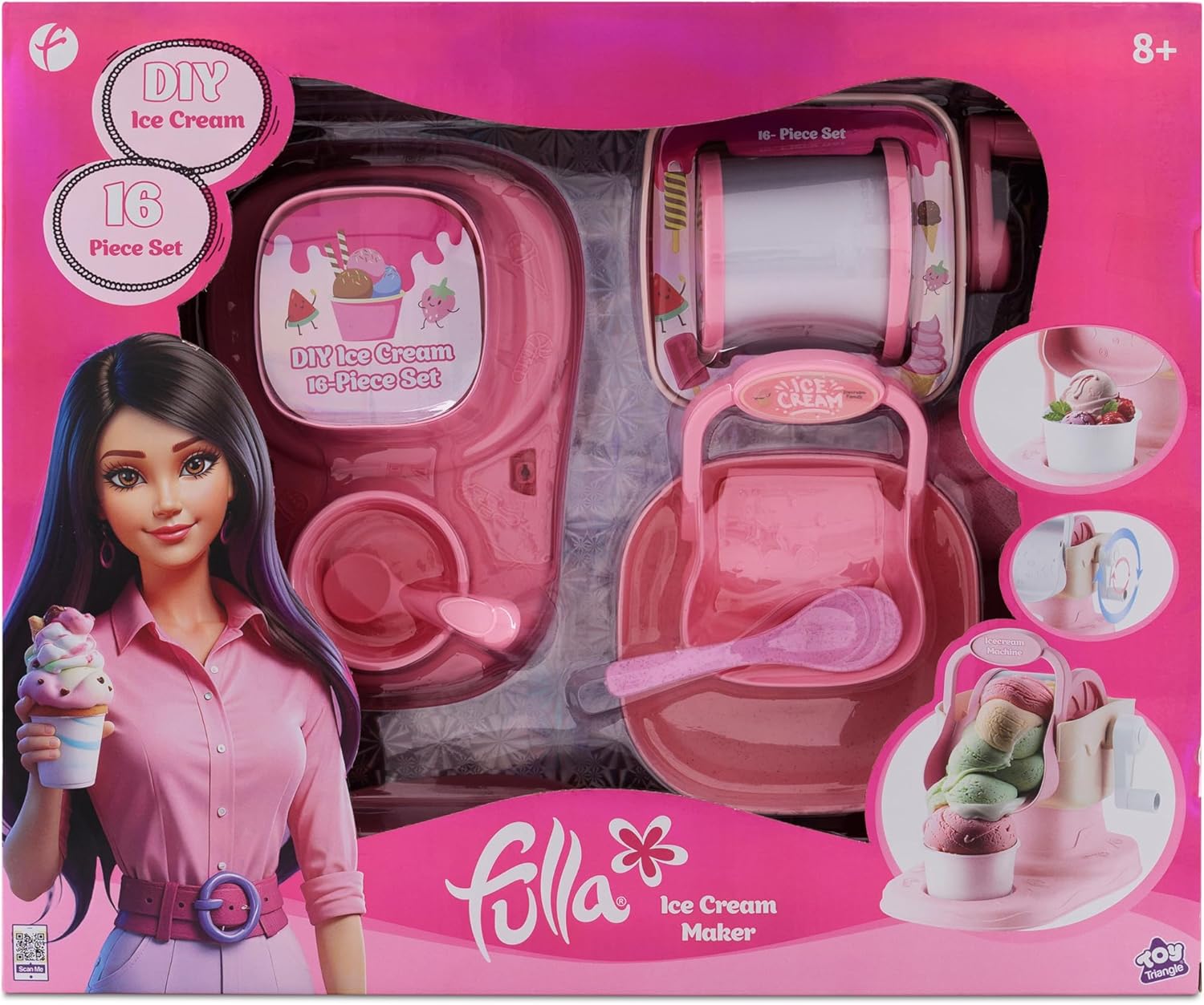 Fulla Ice Cream Maker, Role Play Kitchen Toy for Girls, Age 8+