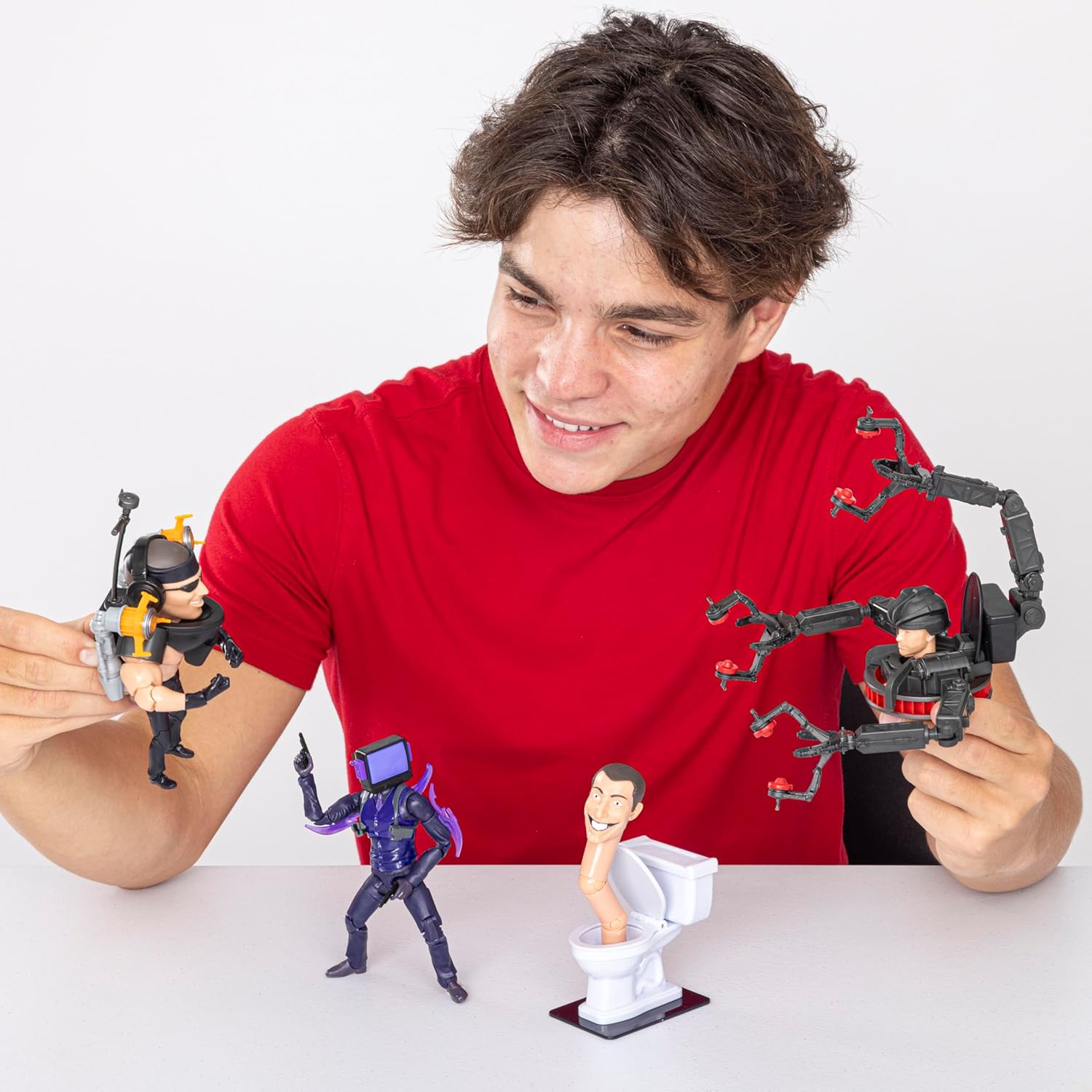 Skibidi Toilet Deluxe Figure Series 2 Berserker Mutant, Official 6 Inch Collectible Action Figure with 22 Moving Parts for Kids 13+