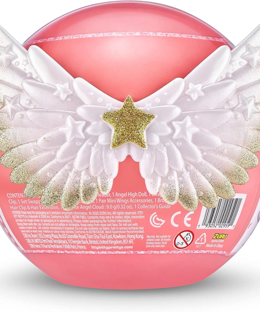 Zuru Angel High Series 1, Itty Bitty Prettys Hair Angel Surprise Pack, Fashion Doll Collectible, 10 Super Surprises, Non-Toxic Materials, Girls Toy, Dress-Up & Hair Styling Fun