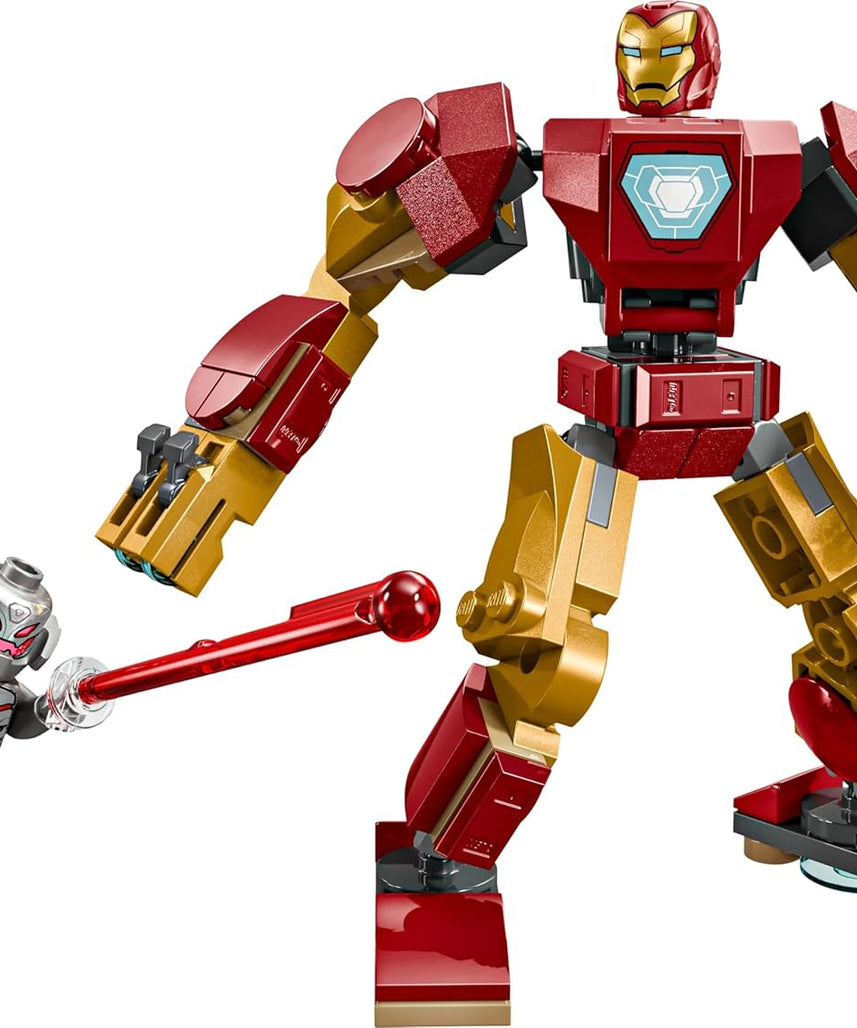 LEGO | Marvel Iron Man Mech vs. Ultron - Buildable Super Hero Toy with 2 Minifigures - Build-and-Play Figure Set - Ramadan Gift for 6 Plus Year Old Boys & Girls 76307