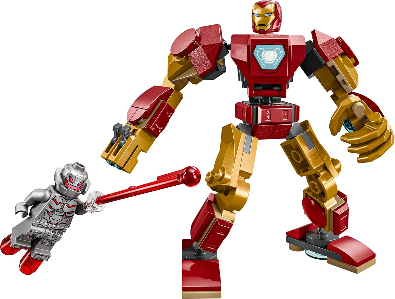 LEGO | Marvel Iron Man Mech vs. Ultron - Buildable Super Hero Toy with 2 Minifigures - Build-and-Play Figure Set - Ramadan Gift for 6 Plus Year Old Boys & Girls 76307