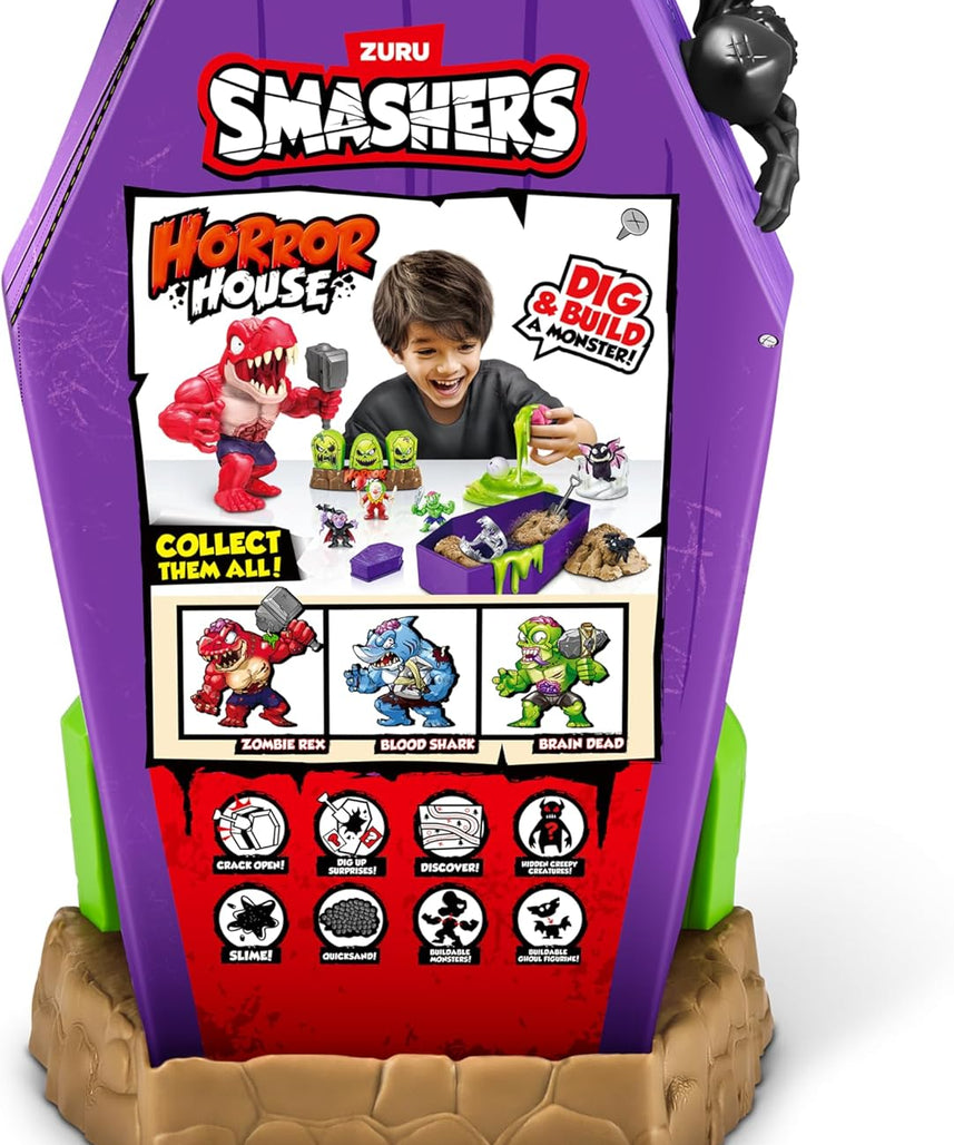 زورو سماشرز، منزل رعب كبير، السلسلة 1، مجموعة ألعاب مخيفة، أكثر من 35 مفاجأة، شخصيات قابلة للتجميع، بيض سماش، إكسسوارات مخيفة، أضواء وأصوات، حفر وتشريح، لعبة مغامرات للأطفال