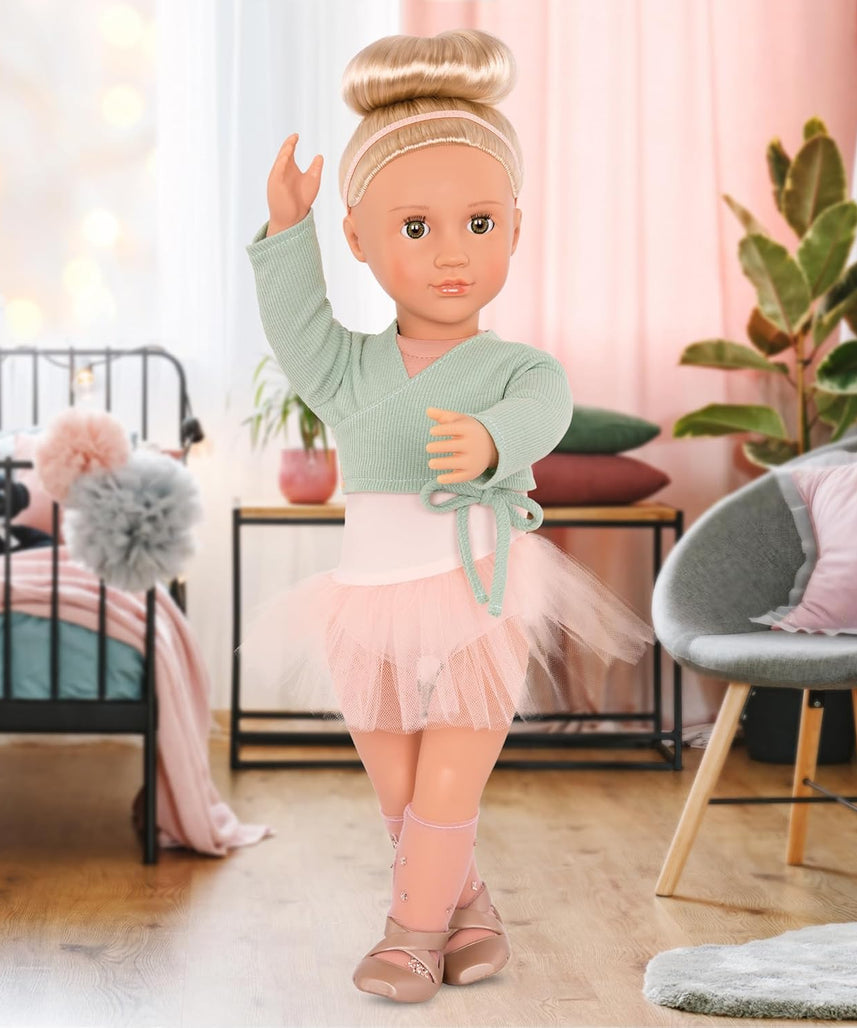 Our Generation - 18 Inch Doll - Viola - Blonde Hair and Brown Eyes - Balerina - Pretend Play - Toys for children from 3 years old